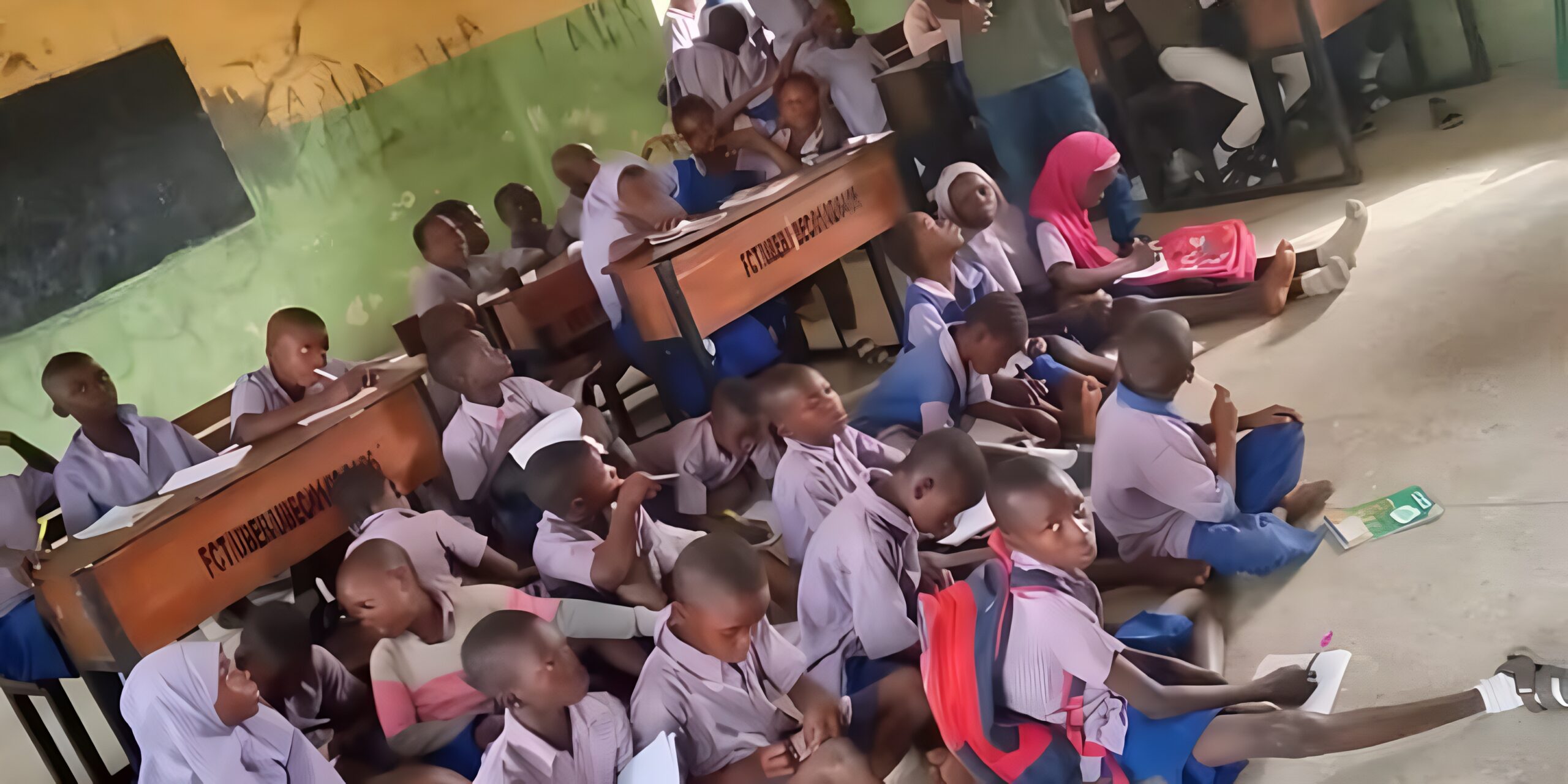FCT Primary School Pupils Learn Without Desks In Gwagwalada Despite UBEC Funding